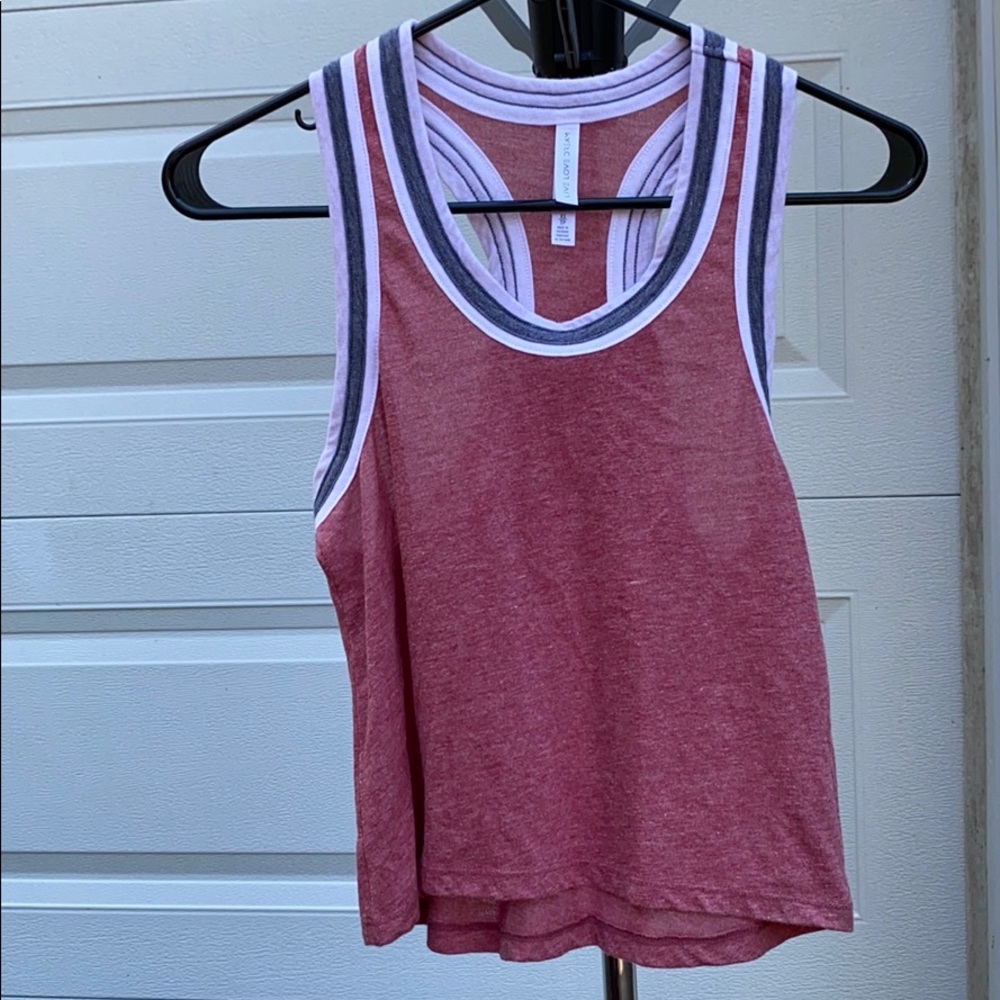Live Love Dream Racer Back Tank Top In Red